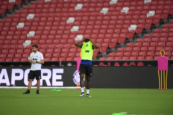 Kallang-Singapur-19jul2019: Paul Pogba #6 zawodnik Manchesteru u — Zdjęcie stockowe