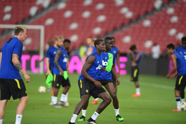 Kallang-Singapur-19jul2019: Paul Pogba #6 zawodnik Manchesteru u — Zdjęcie stockowe