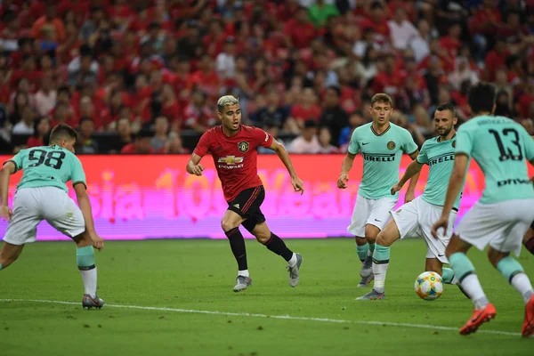 Kallang-Szingapúr-20jul2019: Andreas Pereira #15 játékos a Manche — Stock Fotó