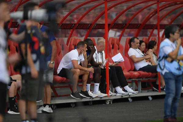 Kallang-singapore-19julho 2019: Romelu lukaku # 9 jogador de mancheste — Fotografia de Stock