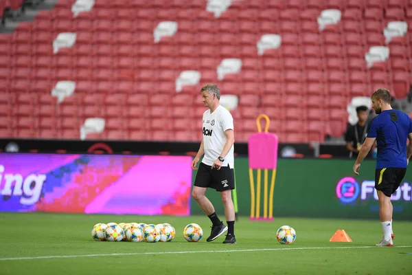 Kallang-singapore-19jul2019: Ole gunnar solskjaer gerente de manc — Foto de Stock