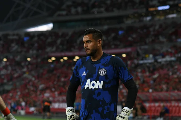 Kallang-singapore-20jul2019: Sergio romero # 22 jugador de manchest — Foto de Stock