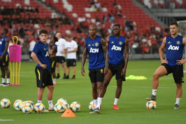 Kallang-singapore-19jul2019:Ashley genç #18 mancheste oyuncusu