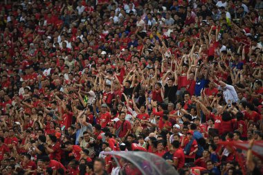 Kallang-Singapur-20jul2019: Manchester biriminin tanımlanamayan hayranları