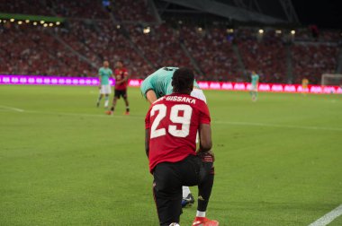 Kallang-Singapur-20jul2019: Aaron WAN-bissaka #29 Manchester oyuncusu