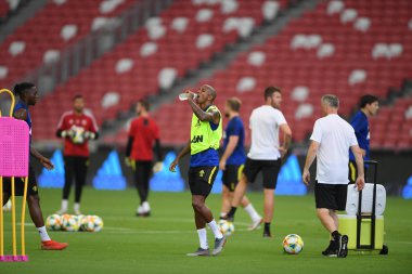 Kallang-singapore-19jul2019:Ashley genç #18 mancheste oyuncusu