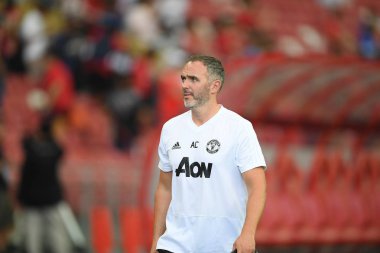 Kallang-singapore-19jul2019:Manchester United'ın teknik direktörü 