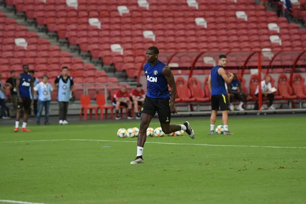 Kallang-Singapur-19jul2019: Paul Pogba #6 zawodnik Manchesteru u — Zdjęcie stockowe