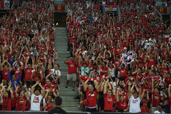 Kallang-Singapur-20jul2019: Manchester biriminin tanımlanamayan hayranları