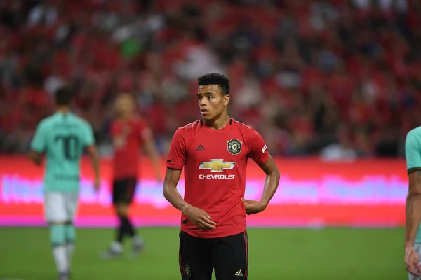 Kallang-singapore-20jul2019: Mason greenwood # 26 jugador de manche — Foto de Stock