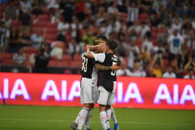 Kallang-Singapur-21 Ocak 2019: Juventus 'un oyuncusu