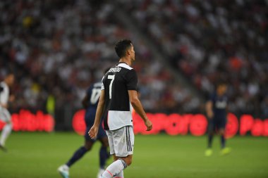 Kallang-singapore-21jul2019: Cristiano ronaldo # 7 Juven oyuncusu