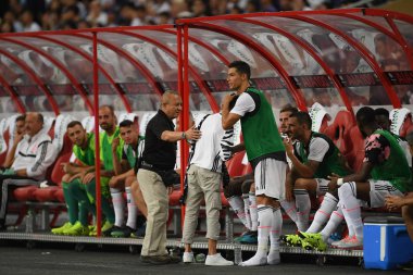 Kallang-singapore-21jul2019: Cristiano ronaldo # 7 Juven oyuncusu