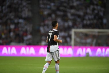 Kallang-singapore-21jul2019: Cristiano ronaldo # 7 Juven oyuncusu