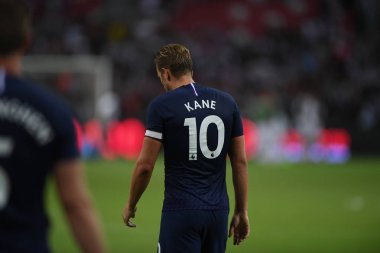 Kallang-singapore-21jul2019: Harry Kane # 10 Tottenham oyuncusu