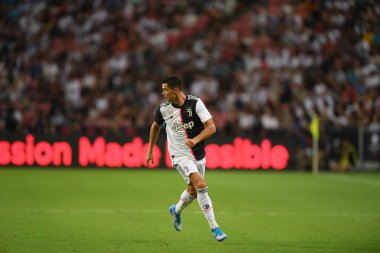 Kallang-singapore-21jul2019: Cristiano ronaldo # 7 Juven oyuncusu