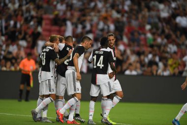 Kallang-Singapur-21 Ocak 2019: Juventus 'un oyuncusu