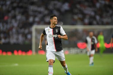 Kallang-singapore-21jul2019: Cristiano ronaldo # 7 Juven oyuncusu