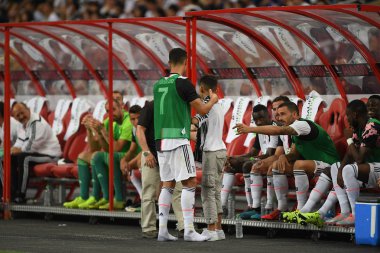 Kallang-singapore-21jul2019: Cristiano ronaldo # 7 Juven oyuncusu