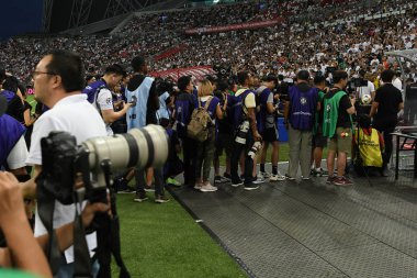 Kallang-singapore-21jul2019: Ic201 sırasındaki fotoğrafçı