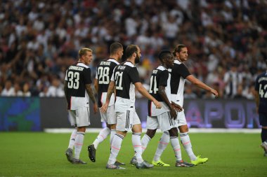 Kallang-Singapur-21 Ocak 2019: Juventus 'un oyuncusu