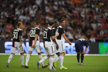 Kallang-Singapur-21 Ocak 2019: Juventus 'un oyuncusu