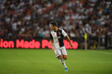 Kallang-singapore-21jul2019: Cristiano ronaldo # 7 Juven oyuncusu