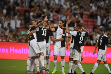 Kallang-Singapur-21 Ocak 2019: Juventus 'un oyuncusu