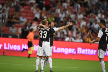 Kallang-Singapur-21 Ocak 2019: Juventus 'un oyuncusu