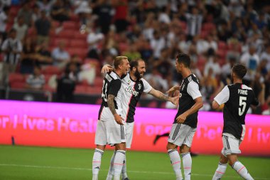 Kallang-Singapur-21 Ocak 2019: Juventus 'un oyuncusu