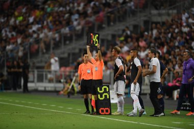 Kallang-singapore-21 Ocak 2019: Vekil hakem yardımcısı