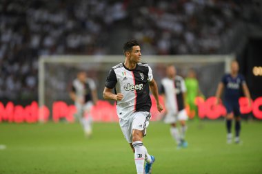 Kallang-singapore-21jul2019: Cristiano ronaldo # 7 Juven oyuncusu