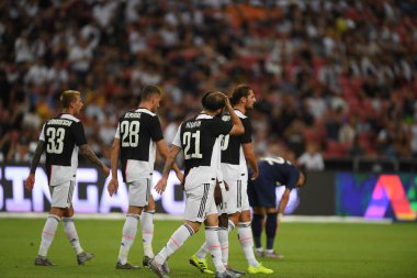 Kallang-Singapur-21 Ocak 2019: Juventus 'un oyuncusu