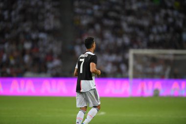 Kallang-singapore-21jul2019: Cristiano ronaldo # 7 Juven oyuncusu