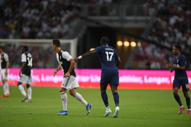 Kallang-singapore-21jul2019: Cristiano ronaldo # 7 Juven oyuncusu