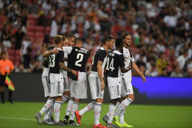 Kallang-Singapur-21 Ocak 2019: Juventus 'un oyuncusu