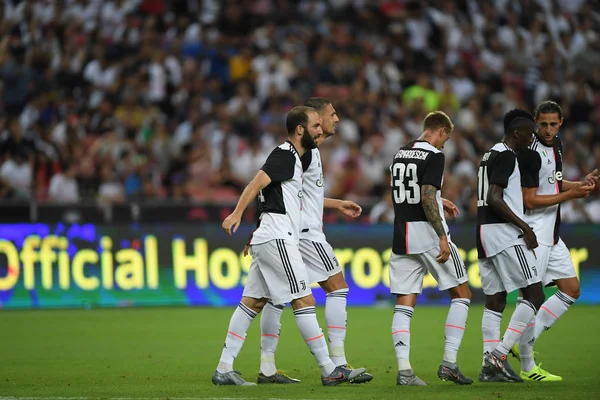 Kallang-Singapur-21 Ocak 2019: Juventus 'un oyuncusu