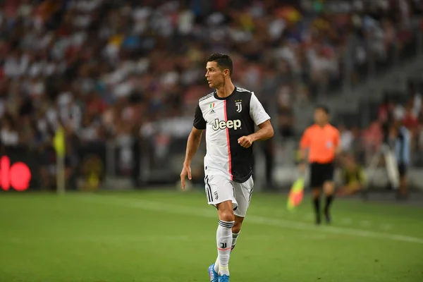 Kallang-singapore-21jul2019: Cristiano ronaldo # 7 Juven oyuncusu — Stok fotoğraf