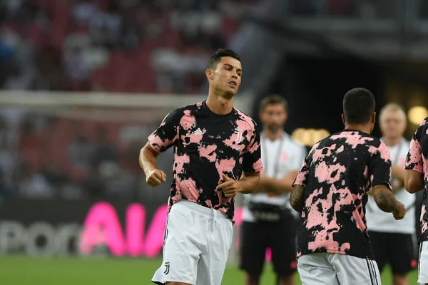 Kallang-singapore-21jul2019:Cristiano ronaldo #7 player of Juven — 스톡 사진