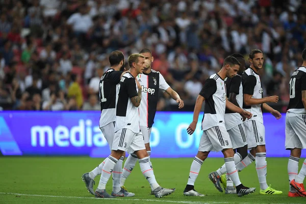 Kallang-Singapur-21 Ocak 2019: Juventus 'un oyuncusu