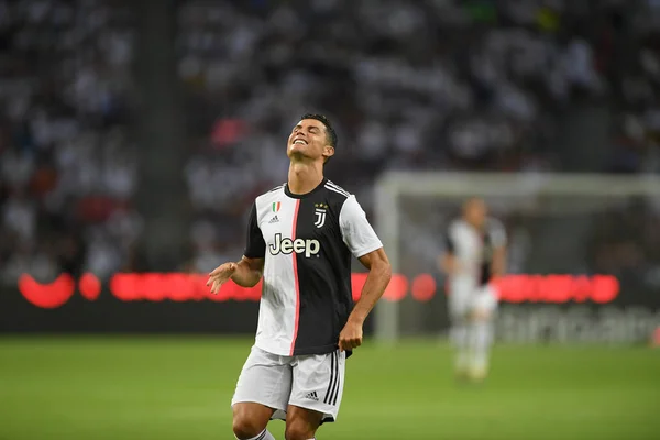 Kallang-singapore-21jul2019: Cristiano ronaldo # 7 jugador de Juven — Foto de Stock