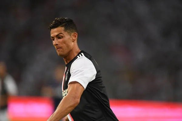 Kallang-singapore-21juul2019: Cristiano ronaldo # 7 gracz z Juven — Zdjęcie stockowe