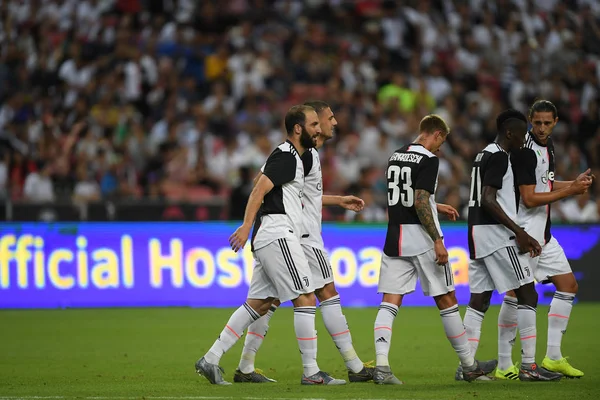 Kallang-Singapur-21 Ocak 2019: Juventus 'un oyuncusu