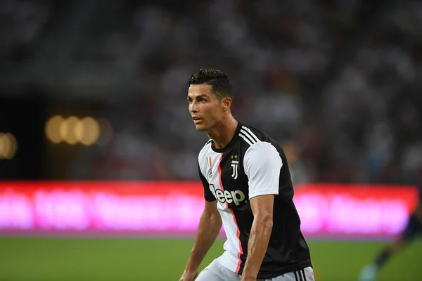 Kallang-singapore-21juul2019: Cristiano ronaldo # 7 gracz z Juven — Zdjęcie stockowe