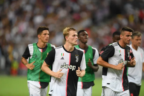 Kallang-singapore-21jul2019: Spieler von juventus coolling break du — Stockfoto