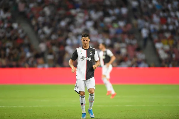 Kallang-singapore-21jul2019:Cristiano ronaldo #7 player of Juven — Stock Photo, Image