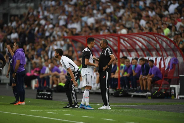 Kallang-singapore-21jul2019:Cristiano ronaldo #7 player of Juven — Stock Photo, Image