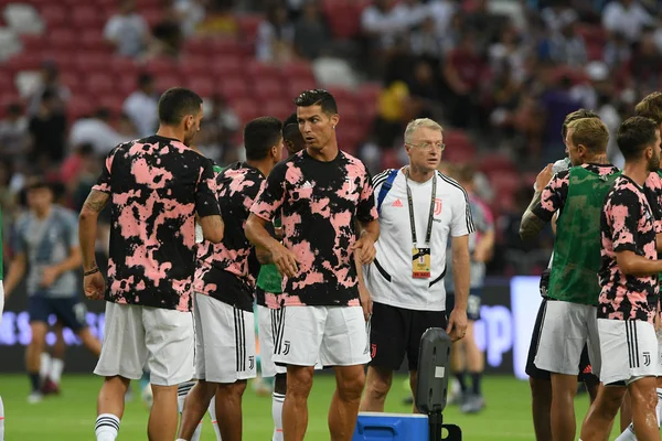 Kallang-singapore-21jul2019: Cristiano ronaldo # 7 Juven oyuncusu