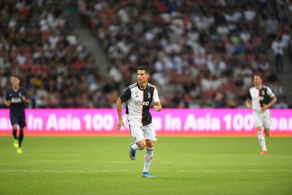 Kallang-singapore-21jul2019: Cristiano ronaldo # 7 Juven oyuncusu