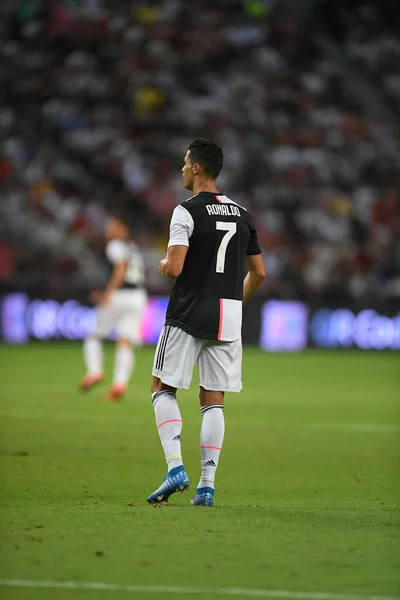 Kallang-singapore-21jul2019: Cristiano ronaldo # 7 player of Juven — стоковое фото